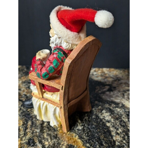 Vintage Santa And Mrs Clause With Table Resin Figurines Christmas Decorations - Picture 9 of 9